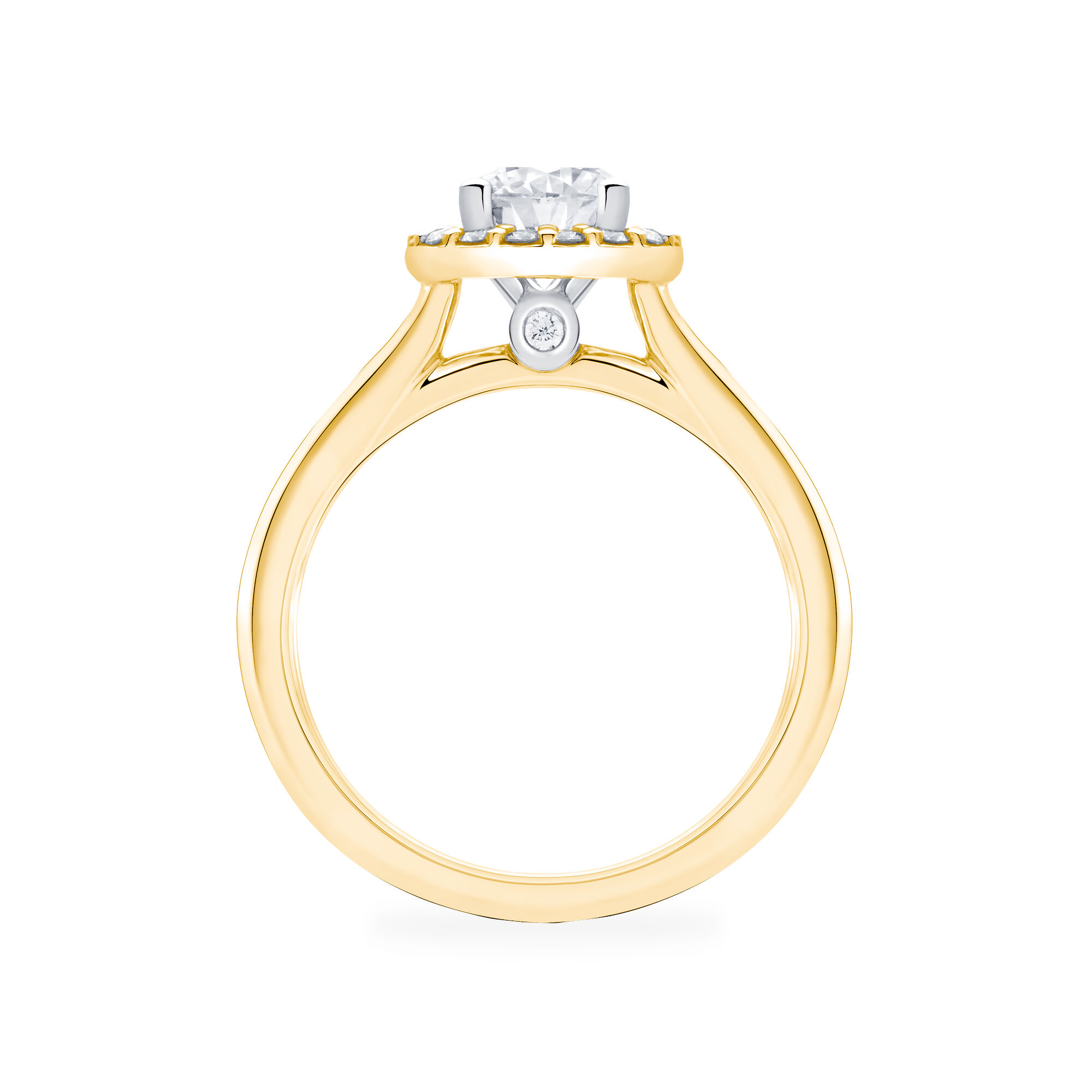Yellow gold single diamond engagement rings 2025